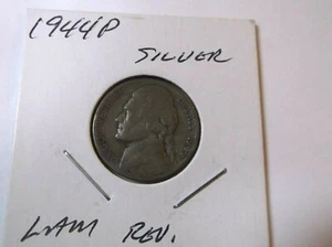 1944 P Jefferson Nickel Error Lamination Rev. Slight Rotation - Picture 1 of 4