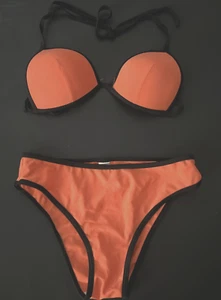 Damen Größe L Badeanzug Bademode Kontur gepolsterte Cups 2-teilig BADEANZUG NEU - Bild 1 von 7