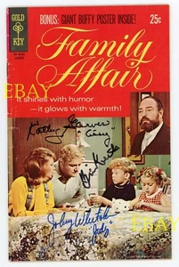 "Family Affair" Gold Key TV comic book signed cast Brian Keith Johnny Whitaker - Picture 1 of 1