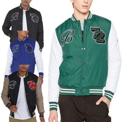 BRAVE SOUL Mens Baseball Jacket Casual Sports Coat College Varsity Jacket S-XL - Image 1 of 4