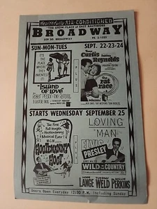 Elvis Movies Handbill Wild In The COUNTRY Hootenanny Hoot &Spillane Girl Hunters - Picture 1 of 6