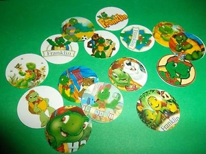 Pre Cut One Inch TURTLE FRANKLIN CARTOON Bottle Cap Images! FREE SHIP - Picture 1 of 1