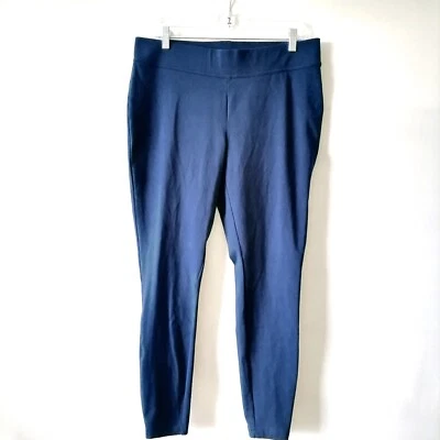 Land's End Womens Blue Mid Rise Skinny Leg Pull On Ankle Leggings Size L - Image 1 of 4