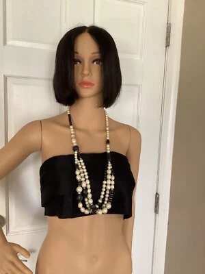 3steps Natural Pearls With Black Spinel & Silver Bead - Image 1 of 4