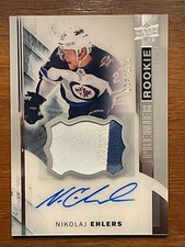 2015-16 Upper Deck Premier Autographs Nikolaj Ehlers Rookie Auto Patch #/375 RC