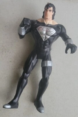 1995 DC COMICS SUPERMAN TRAJE NEGRO PLATA FIGURA SUELTA HOMBRE DE ACERO! G6 Foto 1 de 3
