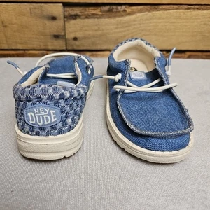 Nuove scarpe Hey Dude Wally Funk bambino C8 Funk denim sneakers mocassini slip on - Foto 1 di 12