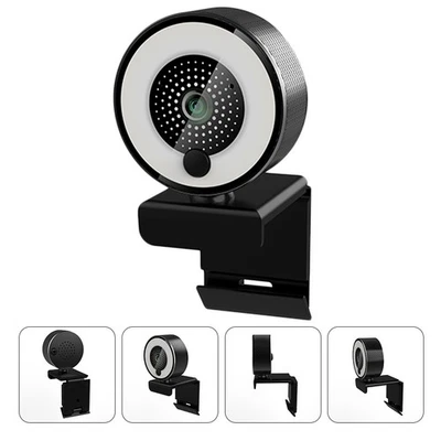 5MP Webkamera 2K Rotatable Live -Streaming USB 3.0 -Webcam mit Mikrofonfülllicht - Bild 1 von 4