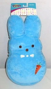 PEEPS Dog Toy Blue BUNNY Plush Squeaky Floppy Snuggle STUFFED Toy 12" New Easter - Picture 1 of 2
