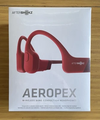 AfterShokz Aeropex Wireless Bone Conduction Headphones Solar Red – New Sealed - Image 1 of 3
