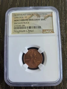 *BROADSTRUCK ERROR* 2000 Lincoln 1c Mint Error Brilliant Unc (NGC CERTIFIED) - Picture 1 of 2