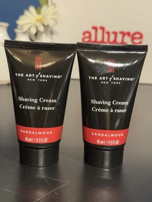 2X THE ART OF SHAVING SHAVING CREAM SANDALWOOD 1.5oz New No Sealed - Image 1 of 2