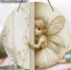 Enchanted Fairy Decorative Wall Sign Fairy Garden Door Wings Fairies Whimsical - Picture 1 of 2