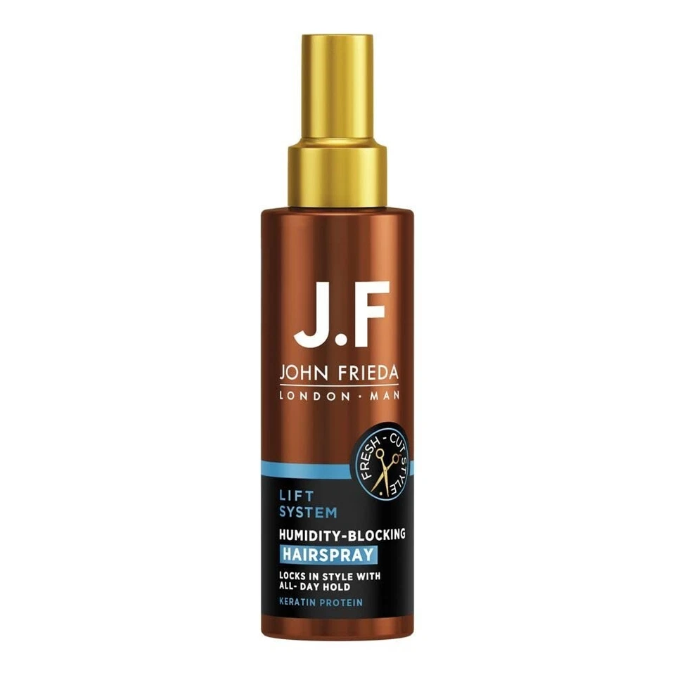 4x John Frieda Man Humidity Blocking Haarspray - Mit Keratin-Protein, (4x150ml)
