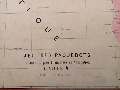 c. 1890 - GRAND JEU DES PAQUEBOTS ANCIEN - WATILLIAUX - CARTES XIXe 19e - Photo 1/4