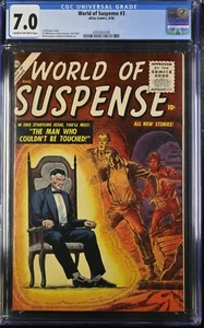 World of Suspense #3 CGC 7.0 FN/VF Atlas Comics 8/1956 Cream to Off White Pages - Picture 1 of 2
