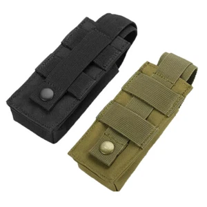 Tactical Molle Flashlight Holster Nylon Pouch Holder Adjustable Belt Carry Case - Picture 1 of 13