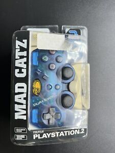 Mad Catz Dual Force 2 Controller BLUE for PS2 NEW