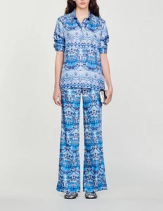 Sandro Paris Women's Trousers Size 34 FR / XS Bootcut Floral SFPPA01140 - Picture 1 of 12