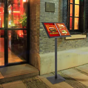 3.77FT Heavy-Duty Pedestal Poster Sign Holder Floor Stand Outdoor Menu Display - Picture 1 of 15