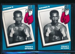 Lot (2) 1990 Brown's Boxing #64 Tracy Spann Lightweight boxer (CR105) SWSW6 - Picture 1 of 2