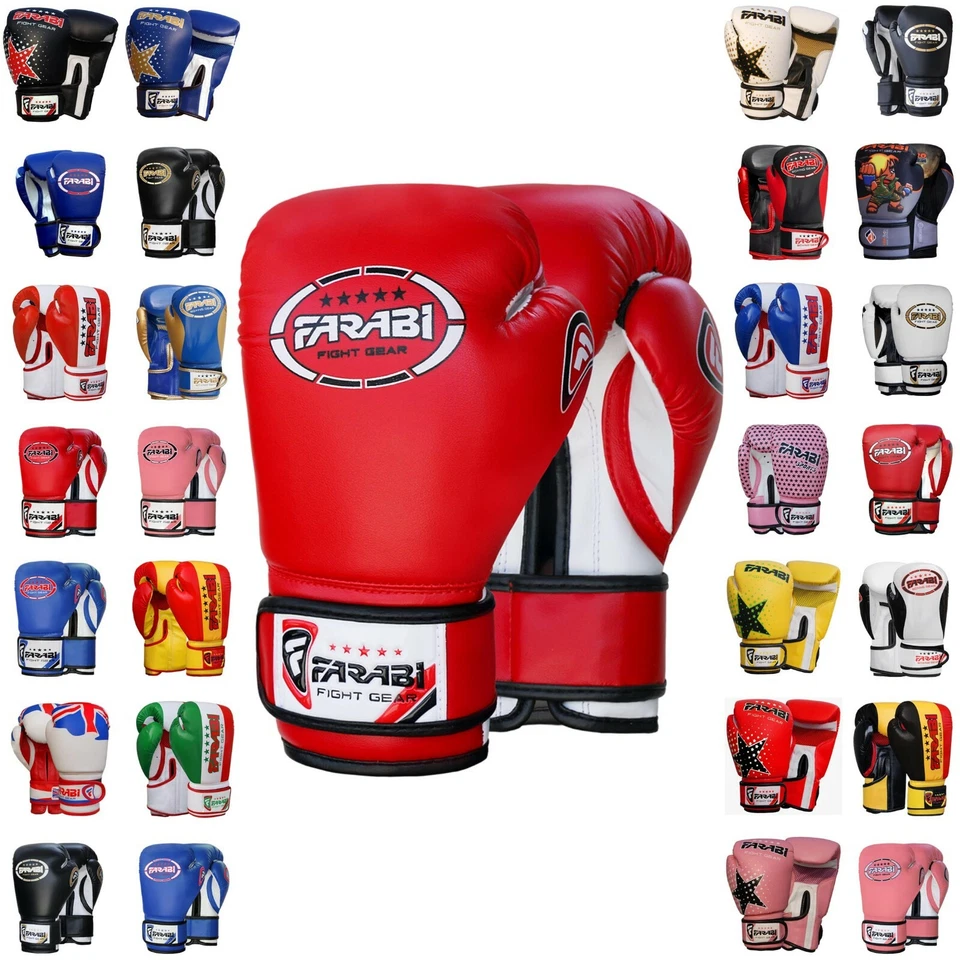 Farabi Boxhandschuhe Kinder Junior Muay Thai Kickboxen Training Boxhandschuhe - Bild 1 von 1