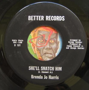 HEAR Brenda Jo Harris 45 She'll Snatch Him / Other Side Of Love deep soul R&B EX - Picture 1 of 2