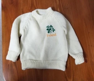 Baby Cable Knit Irish Sweater Ivory - Picture 1 of 11