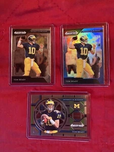 TOM BRADY 2019 PANINI "BLUE PRIZM" DRAFT LOT X3 ~ STAINED GLASS / SILVER BASE ~ BIN - Bild 1 von 12