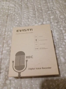EVISTR Black L57 Mini Digital Voice Recorder Voice Activated New Open Box - Picture 1 of 3