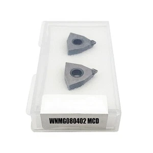 2 Stück MCD Einkristall Diamant Hartmetall Dreheinsätze WNMG080402 Spiegelglanz - Bild 1 von 9
