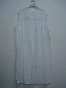 USA Made Nancy King Lingerie Waltz Length Gown Size 1X White #646N - Picture 1 of 2