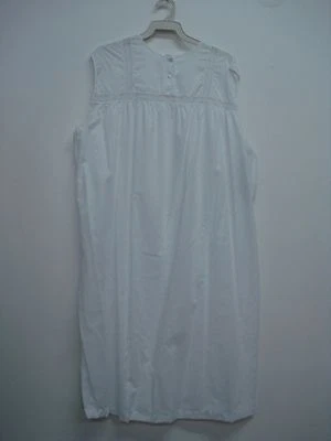 Hecho en EE. UU. Lencería Nancy King Vestido Largo Vals Talla 1X Blanco #646N Foto 1 de 2