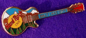 PROTOTYPE SALT LAKE CITY ROCKY MOUNTAINS GUITAR BLUE NECK Hard Rock Cafe PIN - Picture 1 of 1