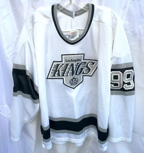 Vtg 1992 CCM NHL LA Kings Wayne Gretzky Jersey SZ L - Picture 1 of 4