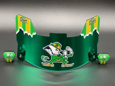 Notre Dame Fighting Irish 全尺寸镀铬头盔遮阳板 — 第 1/3 张图片