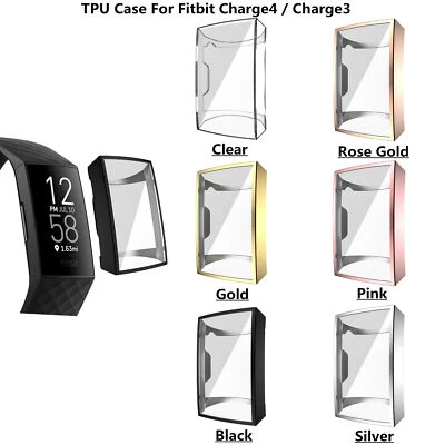 Screen Protector Case For Fitbit Charge 3 4 All-round Slim Soft TPU Watch Cover - Image 1 of 4