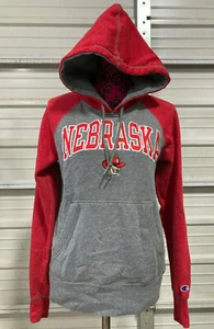 Nebraska Huskers Hoodie - Damen Small - Champion - Pullover Sweatshirt - Grau - Bild 1 von 9