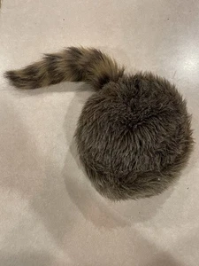 Raccoon Tail Hat Brown Kids Size Small - Picture 1 of 2