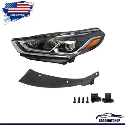 For 2018 2019 2020 Hyundai Sonata Left Driver Halogen Headlight Assembly W/Bulbs - Image 1 of 4