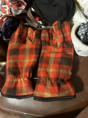 Guantes de moda a cuadros rojos tartán para mujer talla única Foto 1 de 3