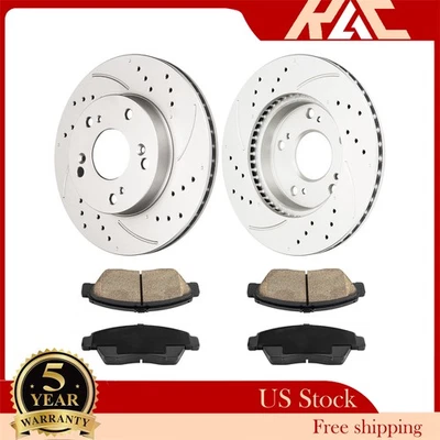Front Brake Rotors & Pads for 2012-2014 Honda Civic 2013-2014 Acura ILX 1.5L - Imagem 1 de 4