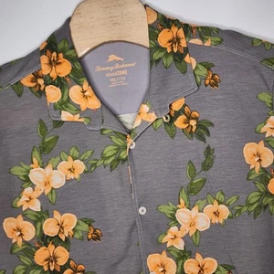 Tommy Bahama Island Zone Button-Up Shirt Pima Cotton Hibiscus Men's XXL - Picture 1 of 8