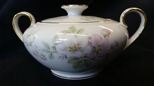 TIRSCHENREUTH china APPLE BLOSSOM 246 white SUGAR BOWL with LID 2-1/2" - Picture 1 of 12
