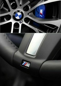 Für BMW M Paket Performance Emblem Aufkleber 3D Gel Felgen Lenkrad 17x9mm 4Stück