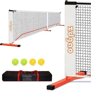 Juego de red Pickleball Zdgao 22 pies con 4 bolas y bolsa entrada exterior marco de acero - Imagen 1 de 6