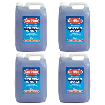 CarPlan All Seasons Ready Mixed Screenwash 5L x4 Windshield Washer Fluid 20L - Image 1 of 4