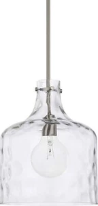 HomePlace Lighting 325717BN Crawford Urban/Industrial Clear Water Glass Jar P... - Picture 1 of 3