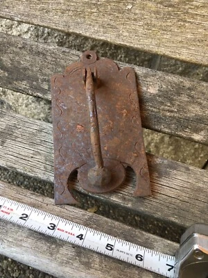 Spanish Revival Rustic European Hand Cut Wrought Iron Door Knocker Garden Gate - Image 1 of 4