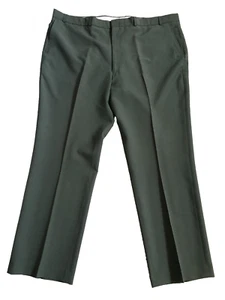 Haband Size 48x32 Green Men's Dress Pants Flat Front Lightweight Slash Pockets - Picture 1 of 7